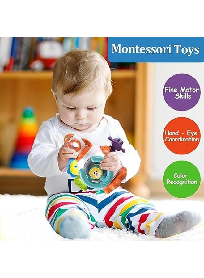 Montessori Sensory Toys for Toddlers 1-3,Travel Activities Busy Board Cube,Baby Gifts for 6 9 12 18 Months 1 2 One Year Old Infant Boys Girls， Airplane Plane Car Travel Toys Educational Learning - Image 2